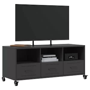 TV skříňka černá 100,5 x 39 x 43,5 cm ocel - obrázek 4
