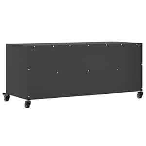 TV skříňka černá 100,5 x 39 x 43,5 cm ocel - obrázek 8