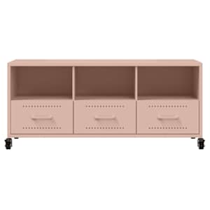 TV skříňka růžová 100,5 x 39 x 43,5 cm ocel - obrázek 6
