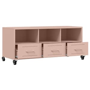 TV skříňka růžová 100,5 x 39 x 43,5 cm ocel - obrázek 9