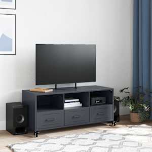 TV skříňka antracitová 100,5 x 39 x 43,5 cm ocel - obrázek 3