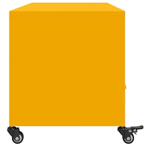 TV skříňka hořčicově žlutá 100,5 x 39 x 43,5 cm ocel - obrázek 7