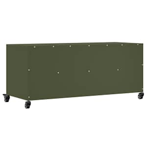 TV skříňka olivově zelená 100,5 x 39 x 43,5 cm ocel - obrázek 8