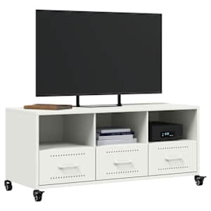 TV skříňka bílá 100,5 x 39 x 43,5 cm ocel - obrázek 4