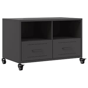 TV skříňka černá 68 x 39 x 43,5 cm ocel - obrázek 2