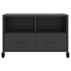 TV skříňka černá 68 x 39 x 43,5 cm ocel - obrázek 6