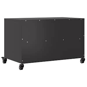 TV skříňka černá 68 x 39 x 43,5 cm ocel - obrázek 8