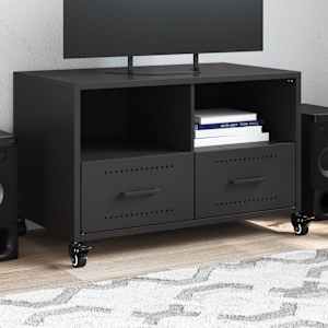 TV skříňka černá 68 x 39 x 43,5 cm ocel