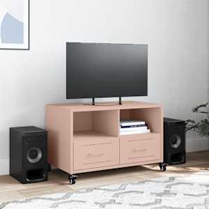 TV skříňka růžová 68 x 39 x 43,5 cm ocel - obrázek 3