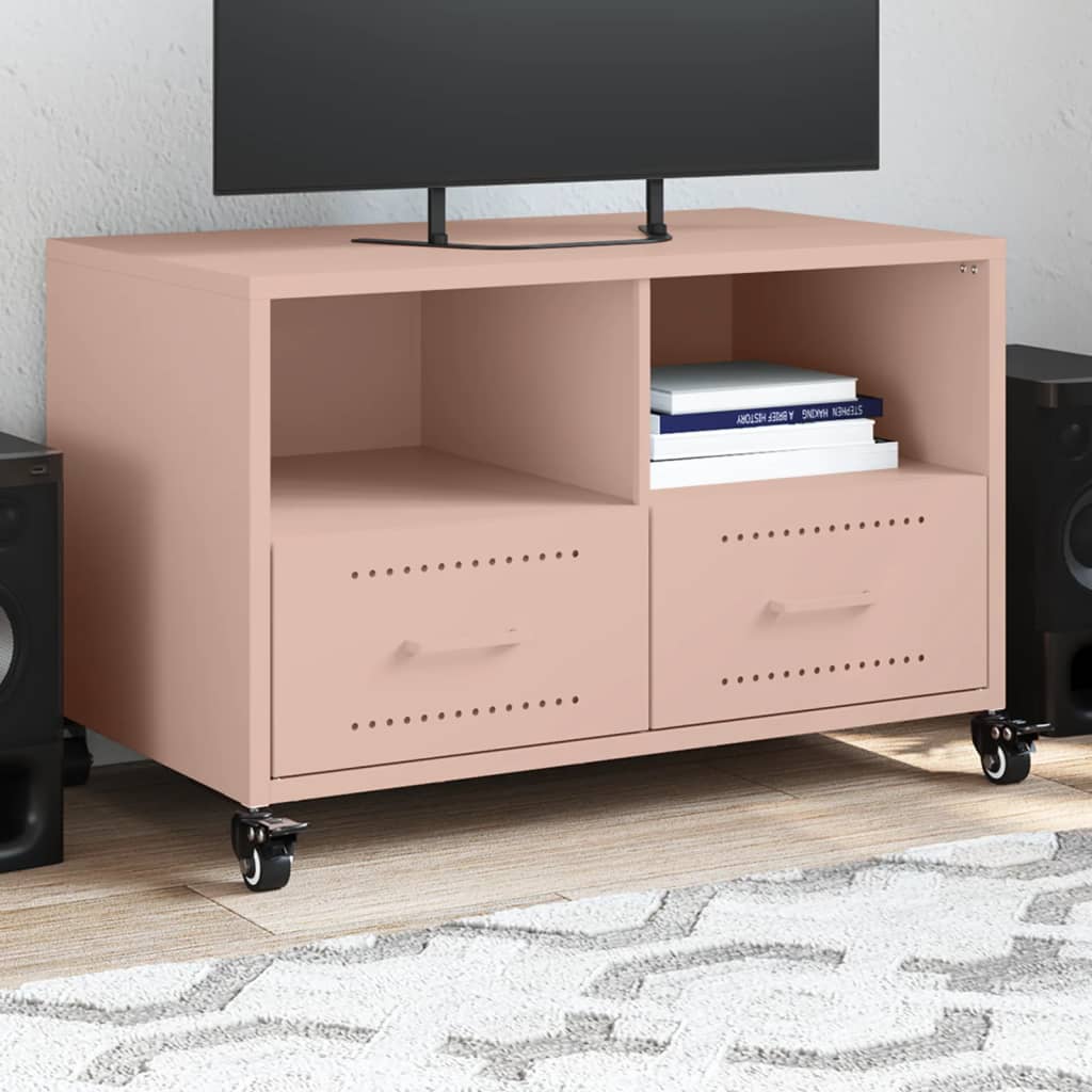 vidaXL TV-Schrank Rosa 68x39x43,5 cm Kaltgewalzter Stahl