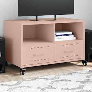 TV skříňka růžová 68 x 39 x 43,5 cm ocel - obrázek 1