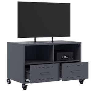 TV skříňka antracitová 68 x 39 x 43,5 cm ocel - obrázek 5