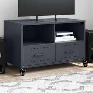 TV skříňka antracitová 68 x 39 x 43,5 cm ocel - obrázek 1