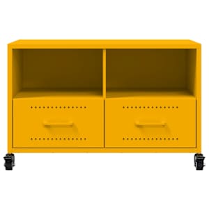 TV skříňka hořčicově žlutá 68 x 39 x 43,5 cm ocel - obrázek 6