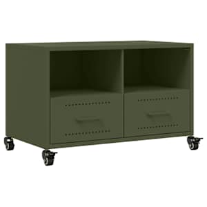 TV skříňka olivově zelená 68 x 39 x 43,5 cm ocel - obrázek 2
