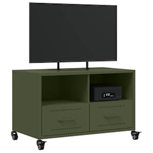 TV skříňka olivově zelená 68 x 39 x 43,5 cm ocel - obrázek 4