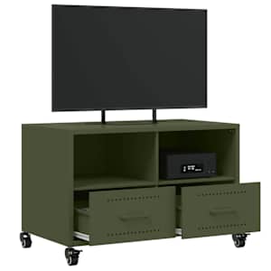 TV skříňka olivově zelená 68 x 39 x 43,5 cm ocel - obrázek 5