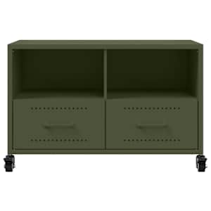 TV skříňka olivově zelená 68 x 39 x 43,5 cm ocel - obrázek 6