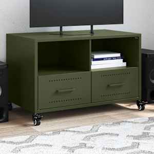 TV skříňka olivově zelená 68 x 39 x 43,5 cm ocel - obrázek 1