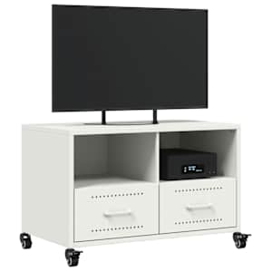 TV skříňka bílá 68 x 39 x 43,5 cm ocel - obrázek 4