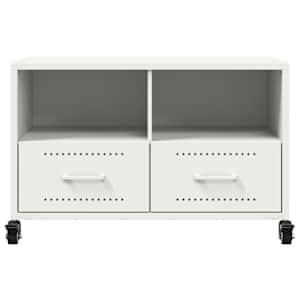 TV skříňka bílá 68 x 39 x 43,5 cm ocel - obrázek 6