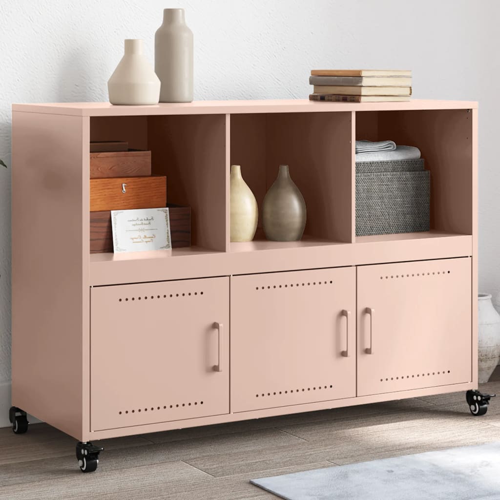 Sideboard Rosa 100,5x39x72 cm Kaltgewalzter Stahl