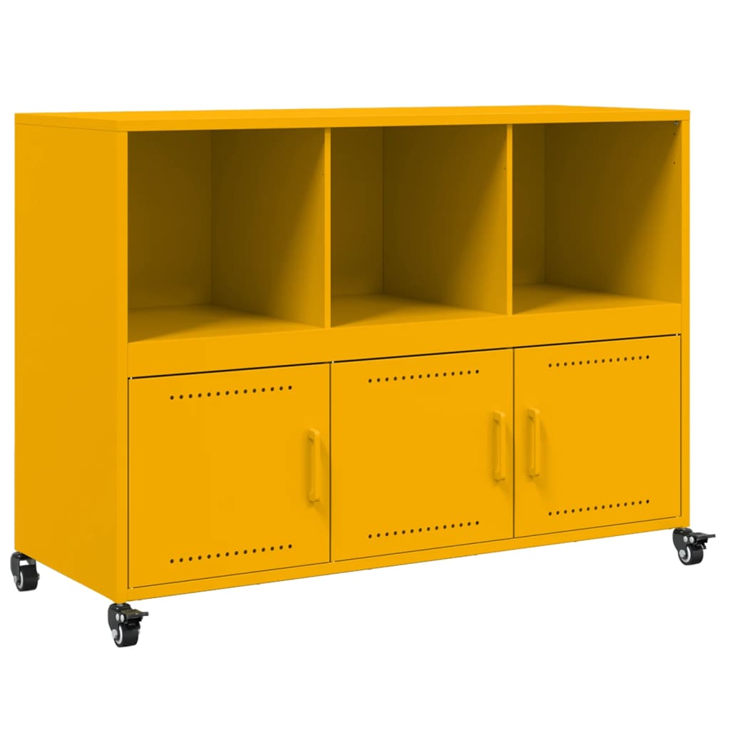 Thumbnail - vidaXL Sideboard Senfgelb 100,5x39x72 cm Stahl