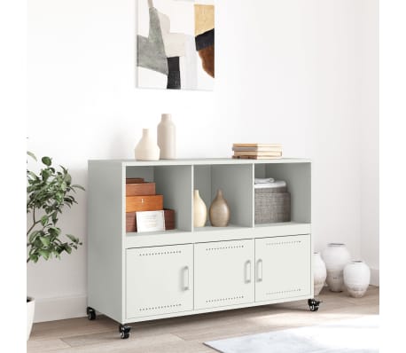 vidaXL Sideboard White 100.5x39x72 cm Steel