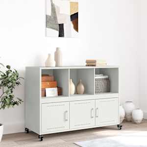 vidaXL Sideboard White 100.5x39x72 cm Steel