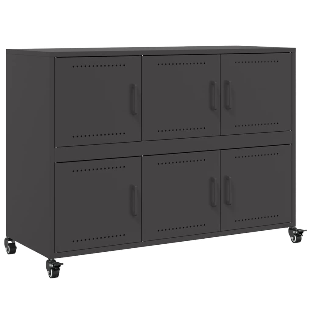 Thumbnail - vidaXL Sideboard Schwarz 100,5x39x72 cm Stahl