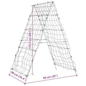 Zahradní treláž pro popínavé rostliny A rám 99x90x175,5 cm ocel - obrázek 9