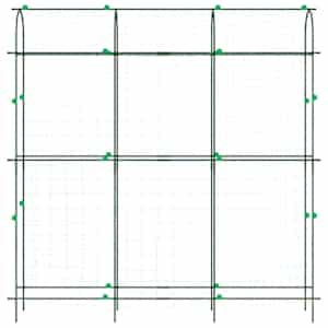 Zahradní treláž pro popínavé rostliny U rám 181x31x182,5cm ocel - obrázek 4