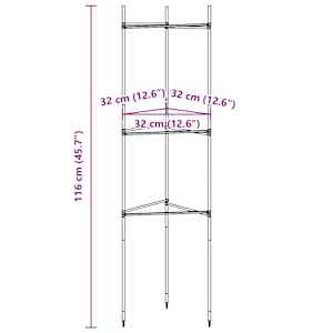 Podpěrná klec pro rajčata 2 ks 116 cm ocel a PP - obrázek 11