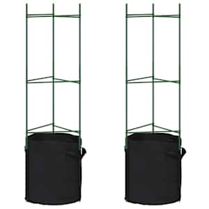 Podpěrná klec pro rajčata s pytlem 2 ks 116 cm ocel a PP - obrázek 2