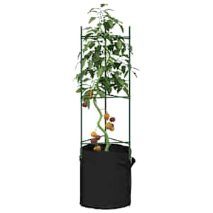 Podpěrná klec pro rajčata s pytlem 2 ks 116 cm ocel a PP - obrázek 1