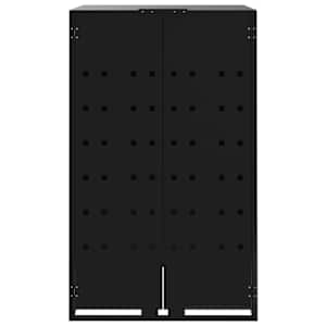 Box na 1 popelnici černý 69 x 79 x 117 cm ocel - obrázek 4