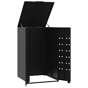 Box na 1 popelnici černý 69 x 79 x 117 cm ocel - obrázek 7