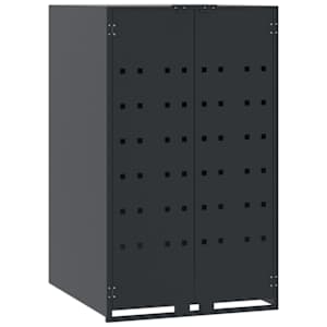vidaXL ratastel pr&uuml;gikasti hoiuruum &uuml;hele pr&uuml;gikastile, antratsiithall, 69 x 79 x 117 cm, teras