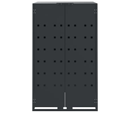 Søppeldunkskur For Enkelt Dunk Grå 69X79X117 Cm Stål