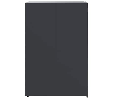 Søppeldunkskur For Enkelt Dunk Grå 69X79X117 Cm Stål main image 1