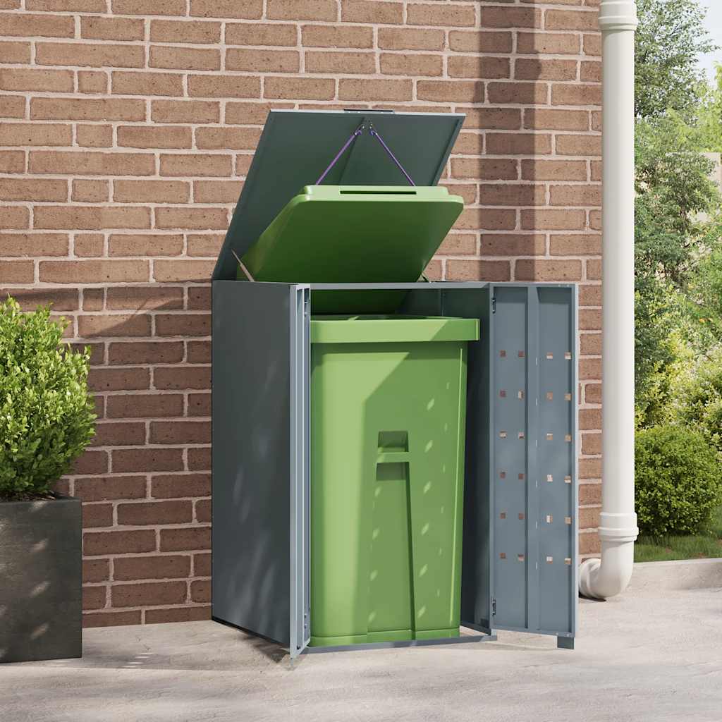 vidaXL Containerberging voor 1 container 69x79x117 cm staal grijs afbeelding
