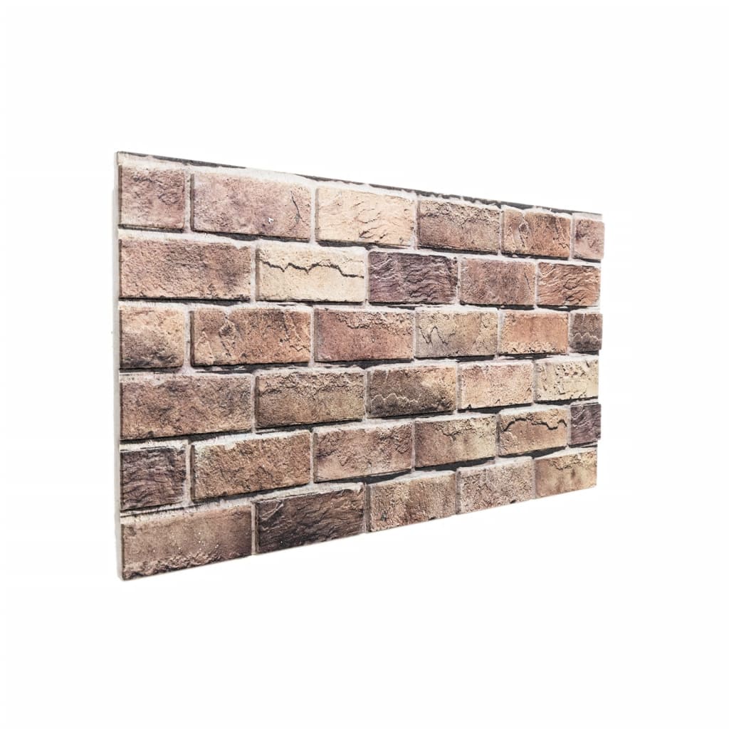 vidaXL Panouri de perete 3D, 10 buc., maro, 100x50 cm, EPS