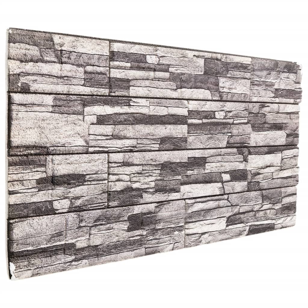 vidaXL Wandpanelen 10 st 3D 100x50 cm EPS lichtgrijs afbeelding