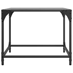 Konferenční stolky černá skleněná deska 2 ks 50x50x40 cm ocel - obrázek 5