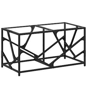 Konferenční stolek průhledná skleněná deska 78,5x40x41 cm ocel - obrázek 2