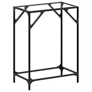 Konzolový stolek průhledná skleněná deska 60 x 35 x 81 cm ocel - obrázek 2