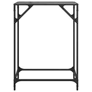 Konzolový stolek s černou skleněnou deskou 60 x 35 x 81 cm ocel - obrázek 4