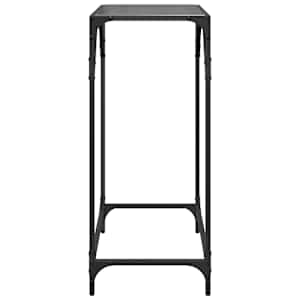 Konzolový stolek s černou skleněnou deskou 60 x 35 x 81 cm ocel - obrázek 5