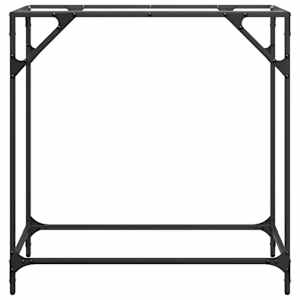 Konzolový stolek průhledná skleněná deska 80x35x81 cm ocel - obrázek 4