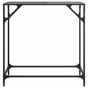 Konzolový stolek s černou skleněnou deskou 80 x 35 x 81 cm ocel - obrázek 4